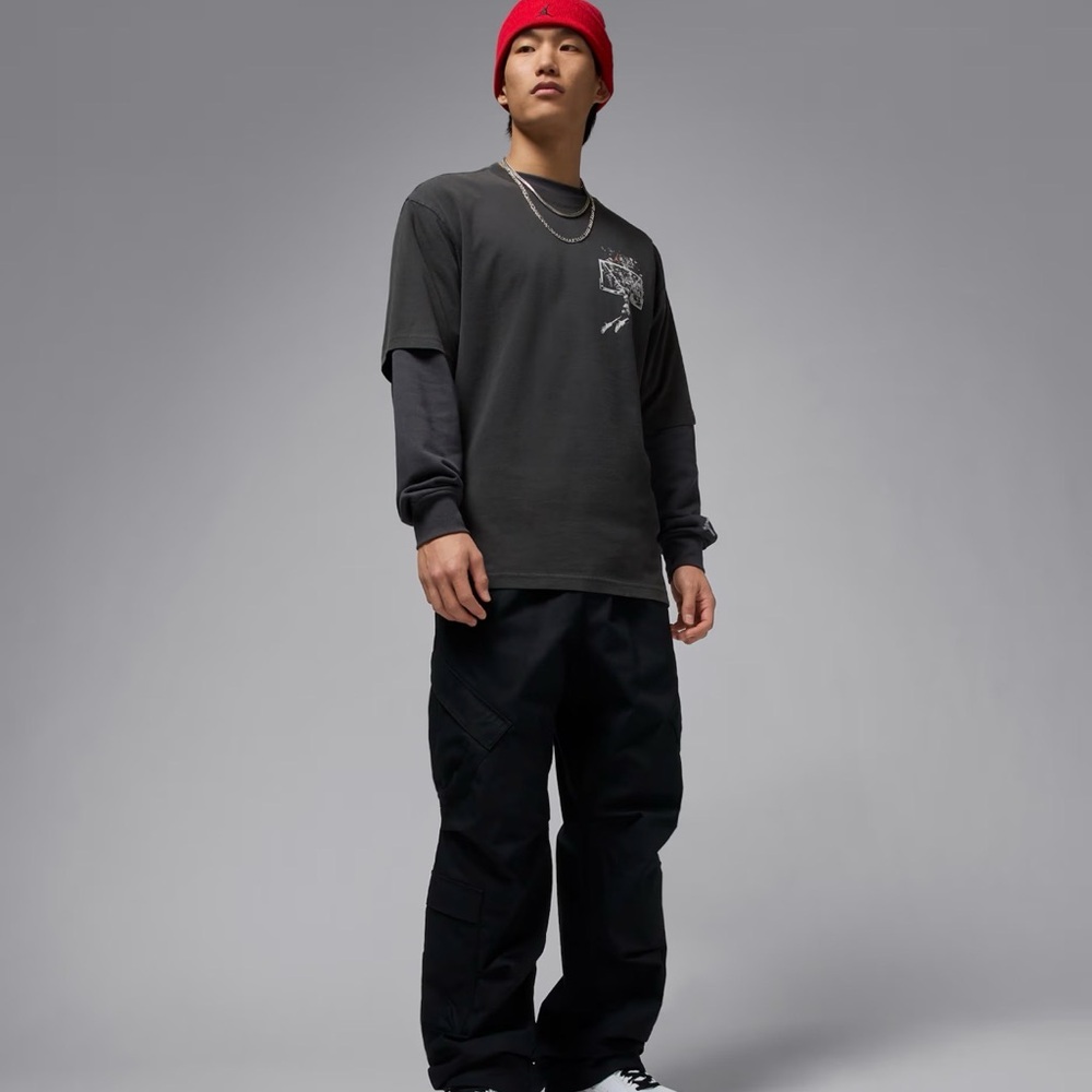 JORDAN FLIGHT MEN'S UTILITY PANTS-BLACK - XL - Picture 2 of 9